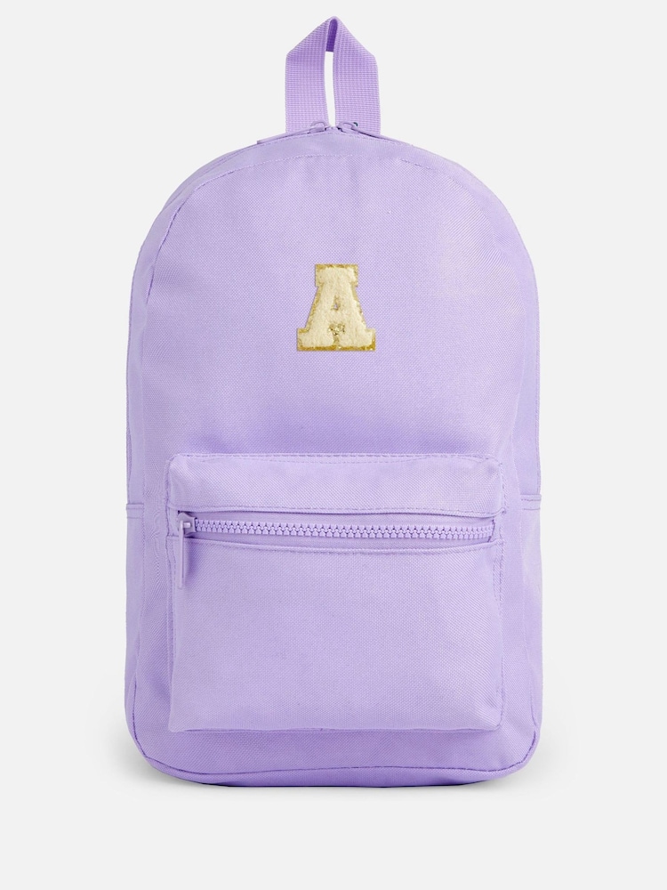 Personalised Kids Purple Backpack by Alphabet - Image 1 of 5