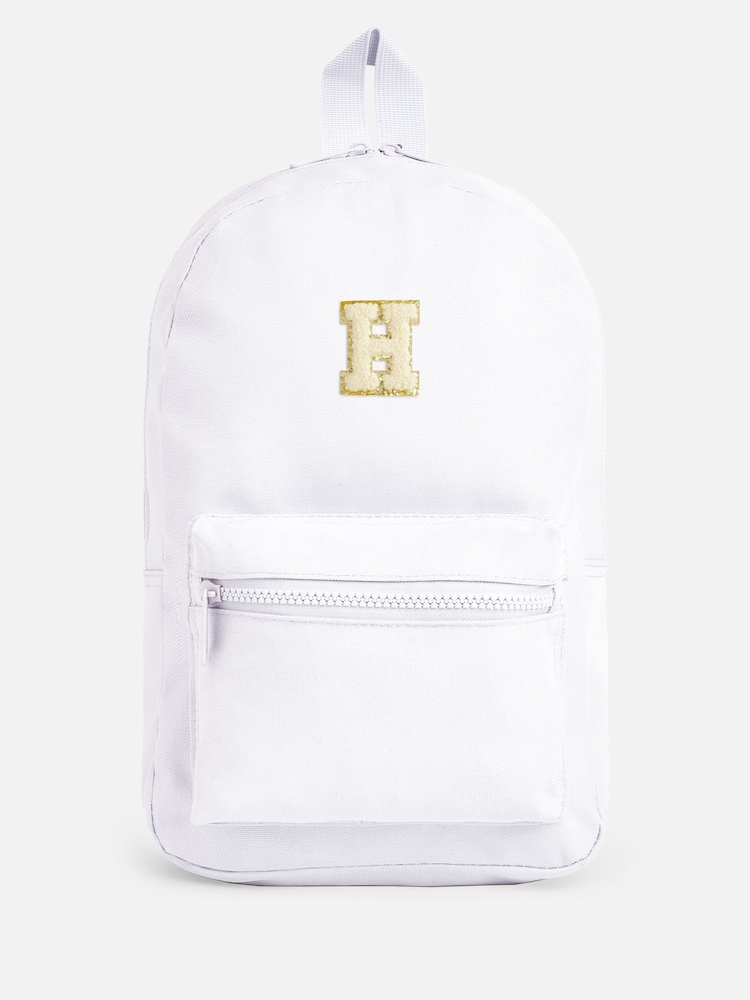 Alphabet Kids Personalised White Backpack - Image 1 of 5