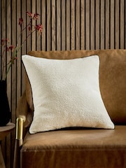 Ivory 50 x 50cm Boucle Chenille Cushion - Image 1 of 4