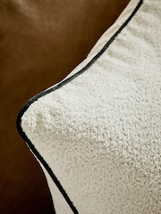 Ivory 50 x 50cm Boucle Chenille Cushion - Image 2 of 4