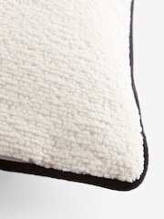 Ivory 50 x 50cm Boucle Chenille Cushion - Image 4 of 4