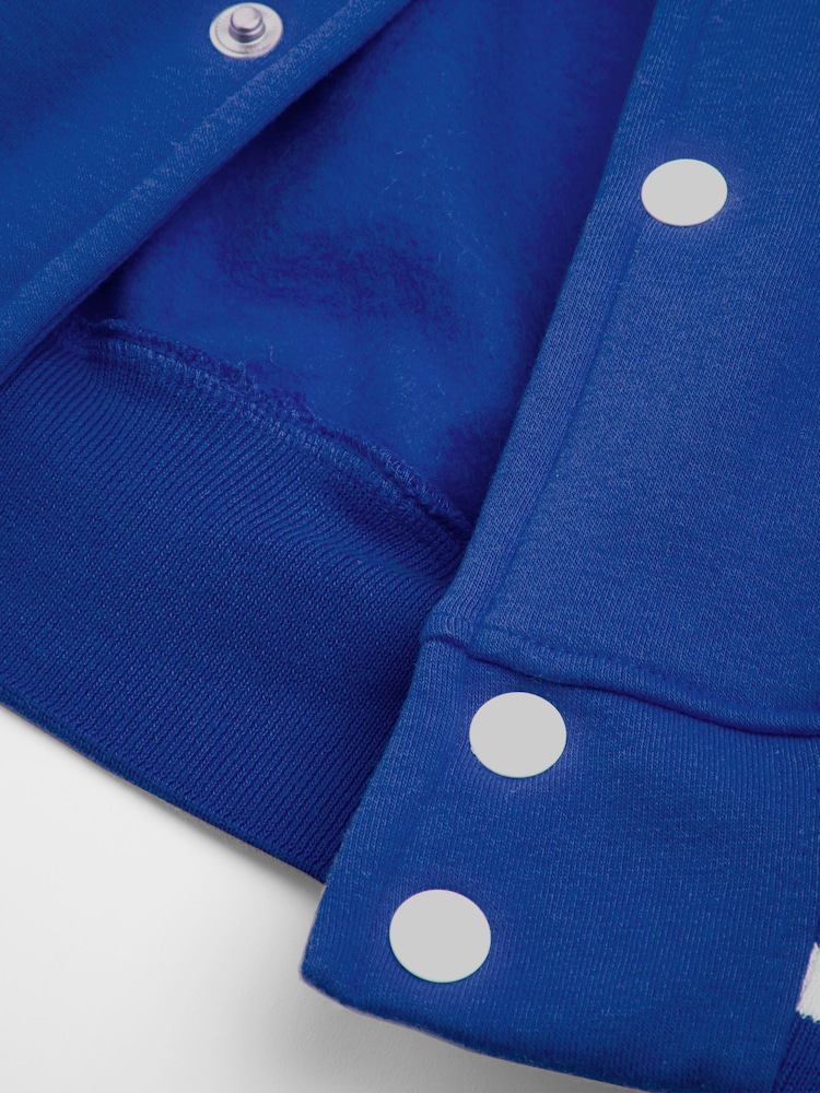 Dollymix Kids Blue Personalised Varsity Jacket - Image 4 of 4 Dollymix Kids Blue Personalised Varsity Jacket - Image 4 of 4