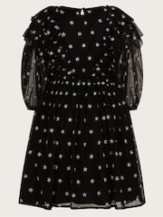 Monsoon Black Star Print Tulle Dress - Image 2 of 3