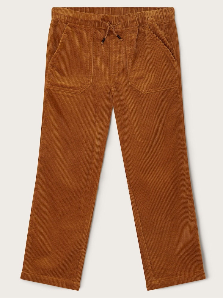 Monsoon Natural Corduroy Pull-On 100% Cotton Trousers - Image 2 of 4