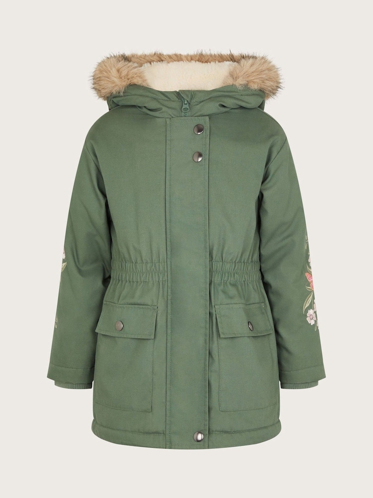 Monsoon Parka mit bestickten Schmetterlingen - Bild 2 von 4 Monsoon Parka mit bestickten Schmetterlingen - Bild 2 von 4