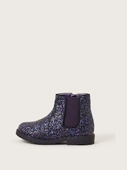 Monsoon Purple Glitter Chelsea Boots - Image 2 of 3
