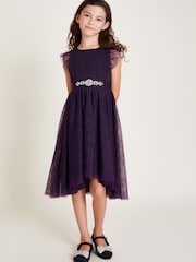 Monsoon Purple Penelope Belt Dress - Image 1 of 4