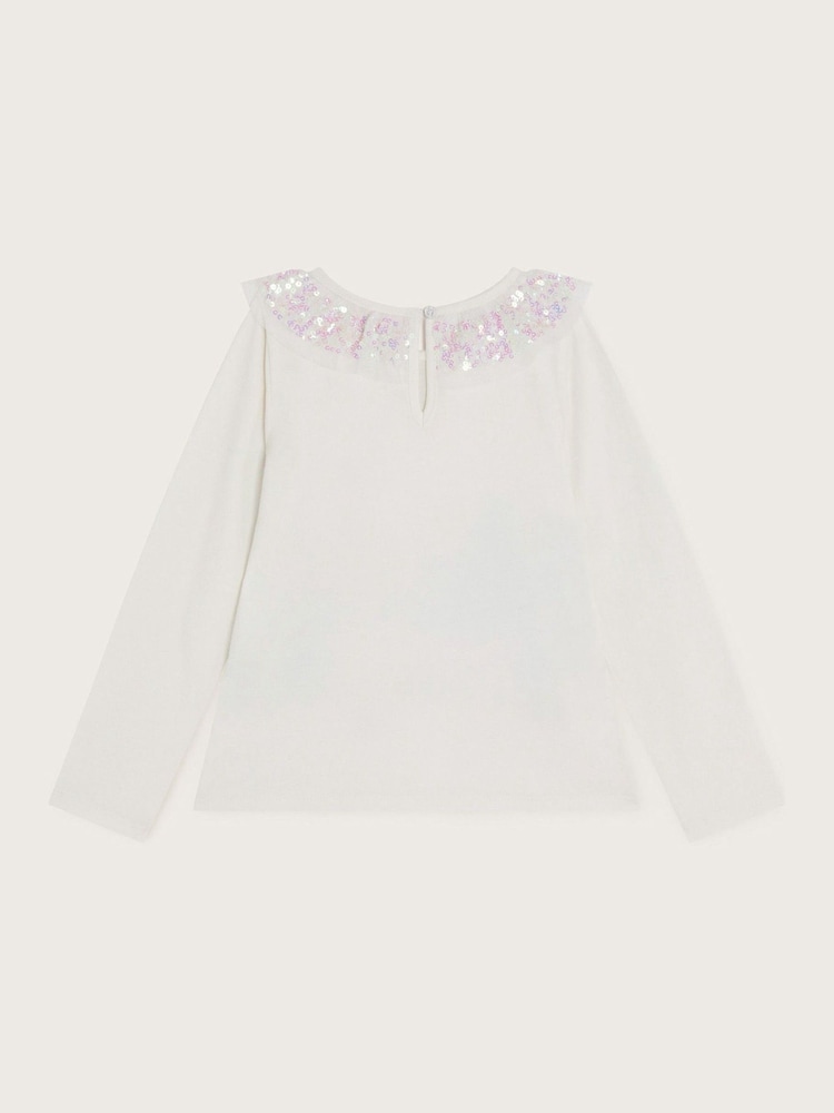 Monsoon Natural Long Sleeve Christmas In London Top - Image 2 of 2