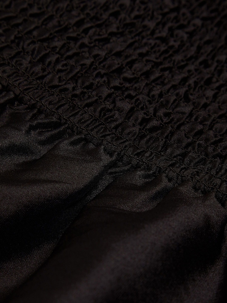 Monsoon Black Clariska Smocked Taffeta Prom Dress - Image 4 of 4