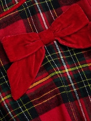 Monsoon Red Puff Sleeve Tartan 100% Cotton Dress - Image 3 of 3