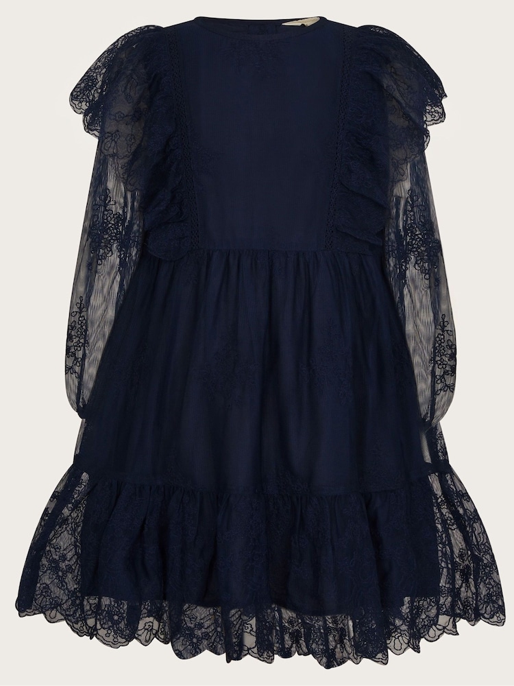 Monsoon Blue Victoriana Lace Dress - Image 1 of 3