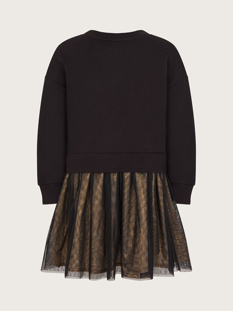 Monsoon Black 2-in-1 Lightning Jumper Dress - Image 2 of 3