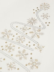 Monsoon Natural Long Sleeve Embellished Christmas Tree Top - Image 3 of 3