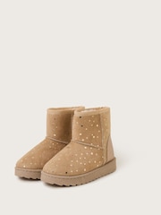 Monsoon Natural Shimmer Slouchy Boots - Image 1 of 3