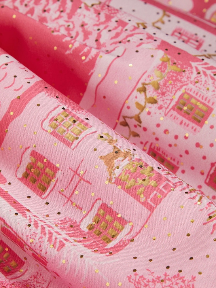 Monsoon Pink Christmas Street Print Skirt - Image 3 of 3