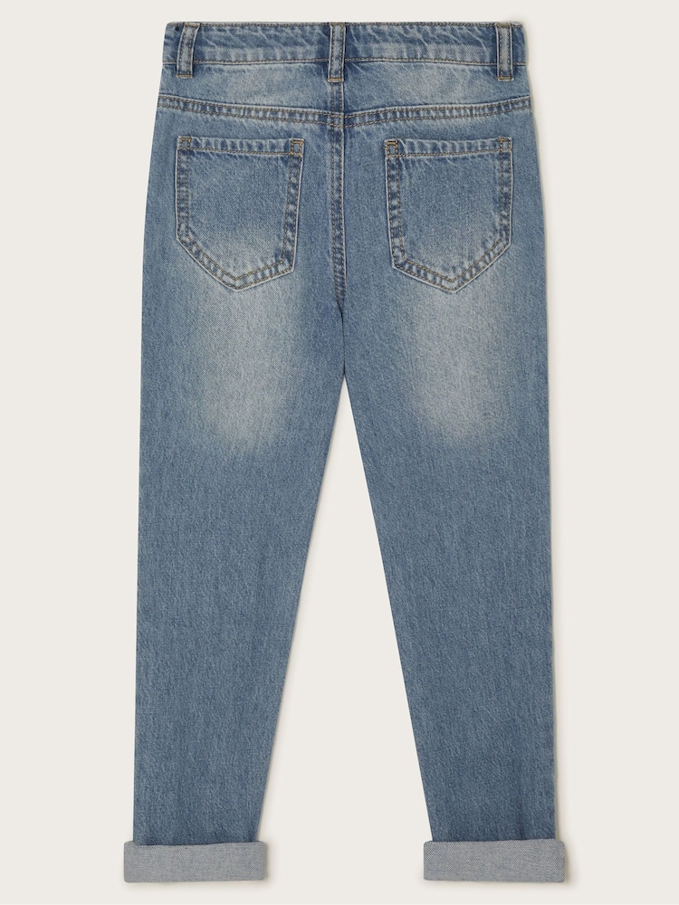 Monsoon Blue Unicorn Embellished 100% Cotton Jeans - Image 3 of 3
