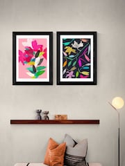 East End Prints Black Lily Diptych by Garima Dhavan - Image 1 of 2