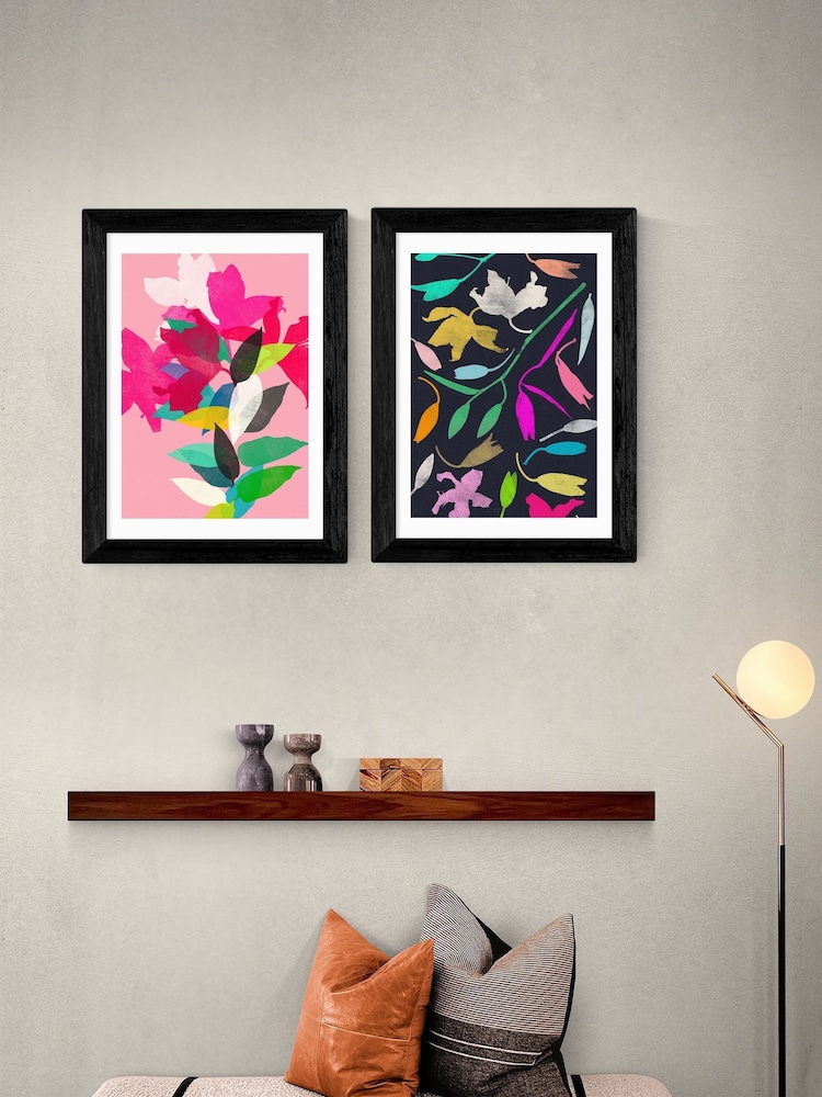 East End Prints Black Lily Diptych by Garima Dhavan - Image 1 of 2