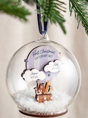 Twins First Christmas Hot Air Balloon Baby Details Bauble by No Ordinary Gift - Image 2 of 4