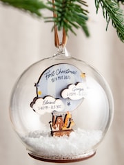 Twins First Christmas Hot Air Balloon Baby Details Bauble by No Ordinary Gift - Image 4 of 4