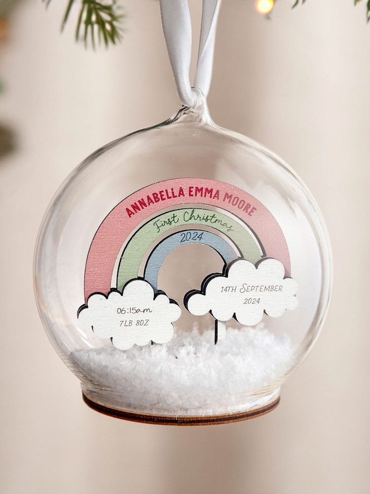 Rainbow Baby Details First Christmas Bauble by No Ordinary Gift - Image 1 of 4