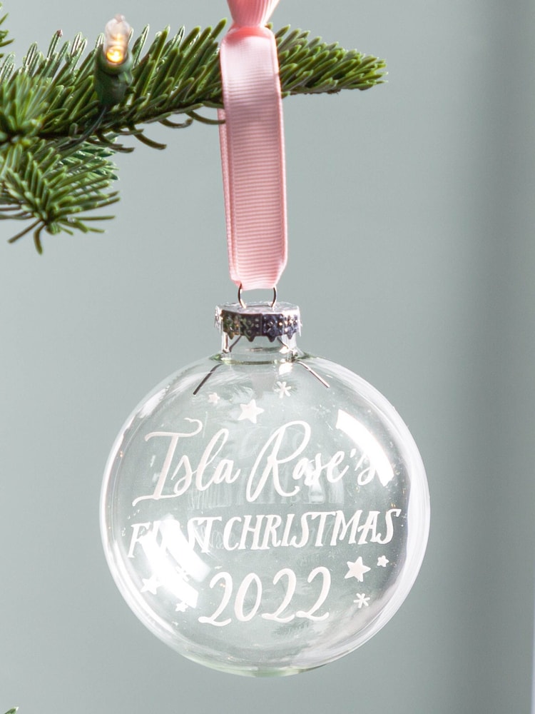 Baby's First Personalised Christmas Bauble by No Ordinary Gift - Image 1 of 1