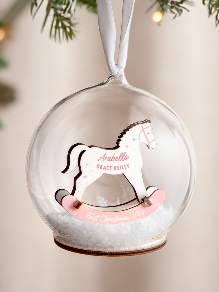 3D Rocking Horse First Christmas Bauble by No Ordinary Gift - Image 2 of 3 3D Rocking Horse First Christmas Bauble by No Ordinary Gift - Image 2 of 3