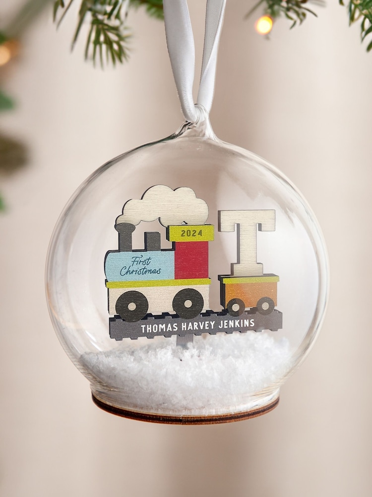 Personalised First Christmas Train Bauble by No Ordinary Gift - Image 1 of 1