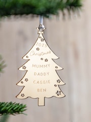 Metallic Mirror Personalised Christmas Tree Decoration by No Ordinary Gift - Image 1 of 1