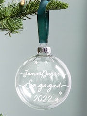 Personalised Couple's Names Engagement Bauble by No Ordinary Gift - Image 1 of 1
