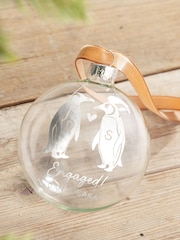 Couple's Personalised Foiled Penguin Christmas Bauble by No Ordinary Gift - Image 3 of 5