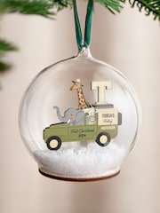 Personalised First Christmas Safari Bauble by No Ordinary Gift - Image 1 of 1