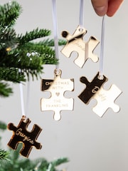 Family Of Mirror Puzzle Piece Hanging Decorations by No Ordinary Gift - Image 1 of 1