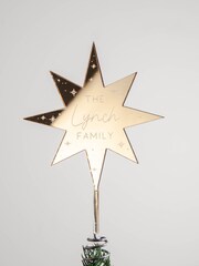 Personalised Star Mirror Christmas Tree Topper by No Ordinary Gift - Image 2 of 2