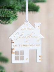 New Home Personalised Metal Christmas Decoration by No Ordinary Gift - Image 1 of 1