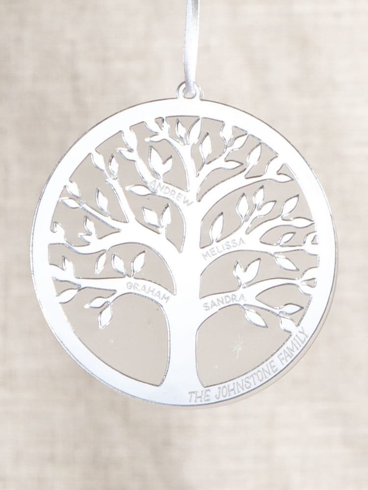 Personalised Family Tree Hanging Christmas Decoration by No Ordinary Gift - Image 2 of 2 Personalised Family Tree Hanging Christmas Decoration by No Ordinary Gift - Image 2 of 2