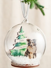 Personalised Dog and Christmas Tree Bauble by No Ordinary Gift - Image 1 of 5