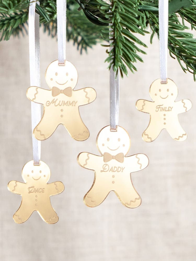Set of Gingerbread Family Christmas Decorations by No Ordinary Gift - Image 1 of 2
