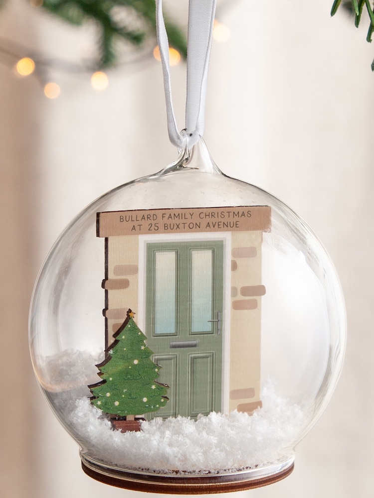 Personalised Layered Front Door Christmas Bauble by No Ordinary Gift - Image 1 of 5