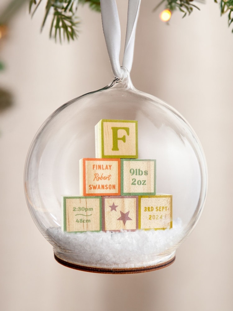 3D Wooden Building Blocks Baby Details Bauble by No Ordinary Gift - Image 1 of 2