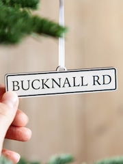 Personalised Street Sign Christmas Hanging Decoration by No Ordinary Gift - Image 1 of 3