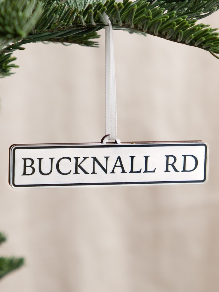 Personalised Street Sign Christmas Hanging Decoration by No Ordinary Gift - Image 2 of 3