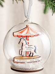 Layered Carousel First Christmas Baby Details Bauble by No Ordinary Gift - Image 1 of 3
