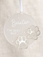 Hanging Christmas Decoration with Metallic Paw Prints by No Ordinary Gift - Image 2 of 2