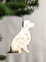 Metallic Mirror Pet Silhouette Hanging Christmas Decoration by No Ordinary Gift - Image 1 of 2