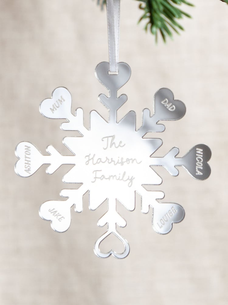 Snowflake Family Christmas Decoration by No Ordinary Gift - Image 2 of 2