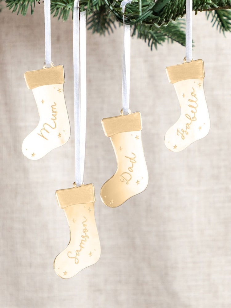 Set Of Family Stockings Christmas Decorations by No Ordinary Gift - Image 1 of 2