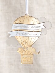 Metallic Mirror Hot Air Balloon First Christmas Decoration by No Ordinary Gift - Image 1 of 2