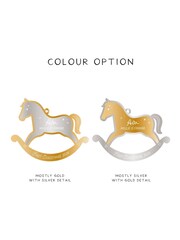Metallic Mirror Rocking Horse First Christmas Decoration by No Ordinary Gift - Image 3 of 3