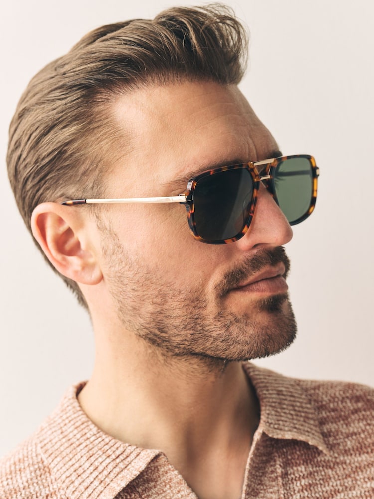 Marrón carey - Signature Navigator Sunglasses - Imagen 1 de 1